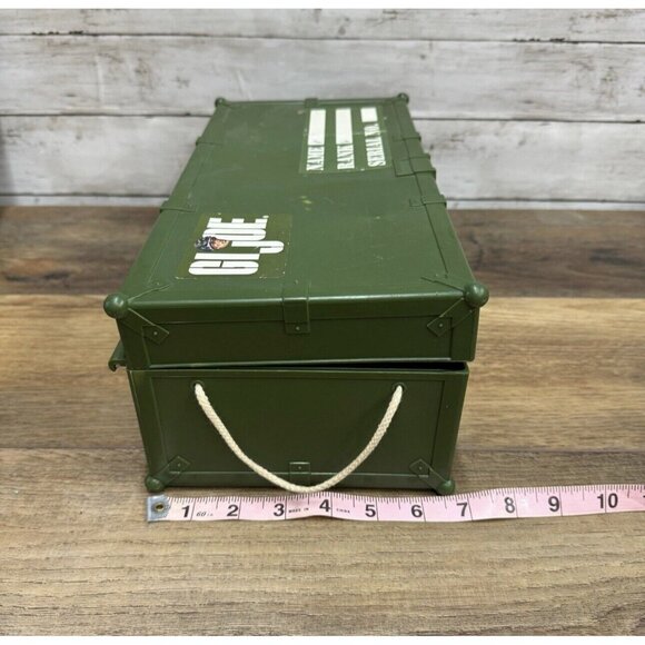 Vintage GI Joe Army Footlocker Storage Box With Rope Handles 1997 - Picture 6 of 9
